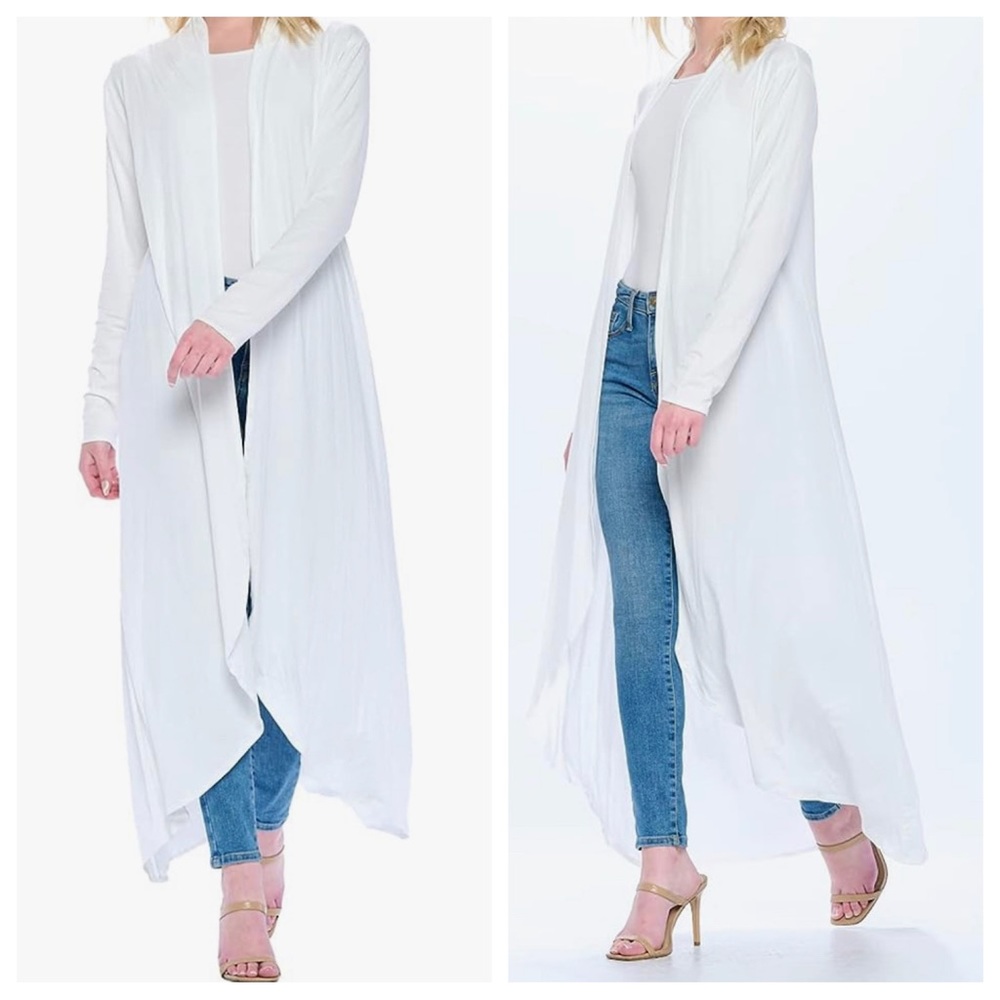 28 Boho Open Long Duster Cardigan